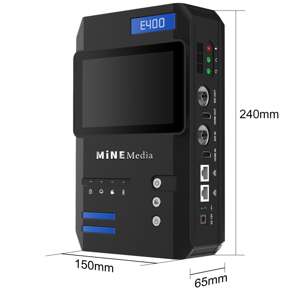 Mine E400 5G Bonded 4K Live Backpack Encoder Size